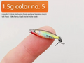 Micro Sized Iron Plate Bait 1.5/3/5g 3D Mini VIB Lure Metal Cast Jig Spoon Pesca Fish Micro Sequin Fishing Lures Artificial Bait
