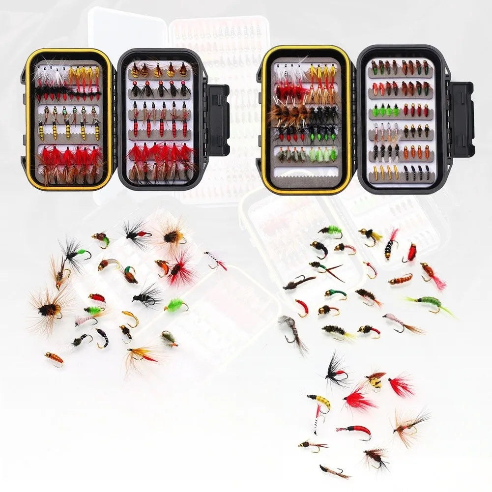 Fly Fishing Lure Set 88pcs for Freshwater Trout - Plastic Flies with Imitation Design and Stream Compatibility