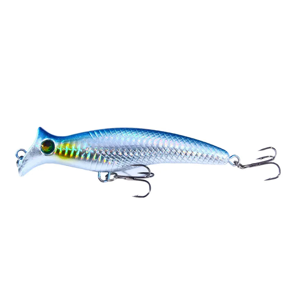 1pc Fishing Lures Topwater Popper Bait 12.5cm 20g Hard Bait Artificial Wobblers Plastic Fishing Tackle with 6# Hooks