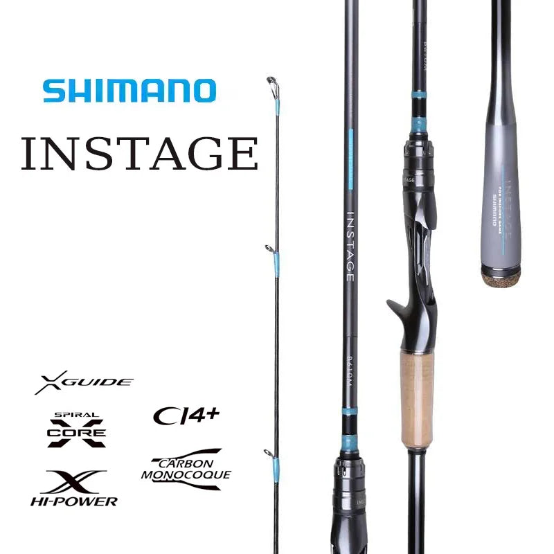 SHIMANO 2024 New INSTAGE Sea Bass 2 Section Supercast Spinning Casting Sea Fishing Rod Saltwater Max Lure 130g CI4+ SIC Ring