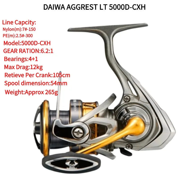 2019 Daiwa AGGREST LT Spining Fishing Reel1000D-XH 2000S 2000D-XH 2500D-XH 2500 3000D-C 3000-CXH 4000D-C4000-CXH5000D-C5000D-CXH