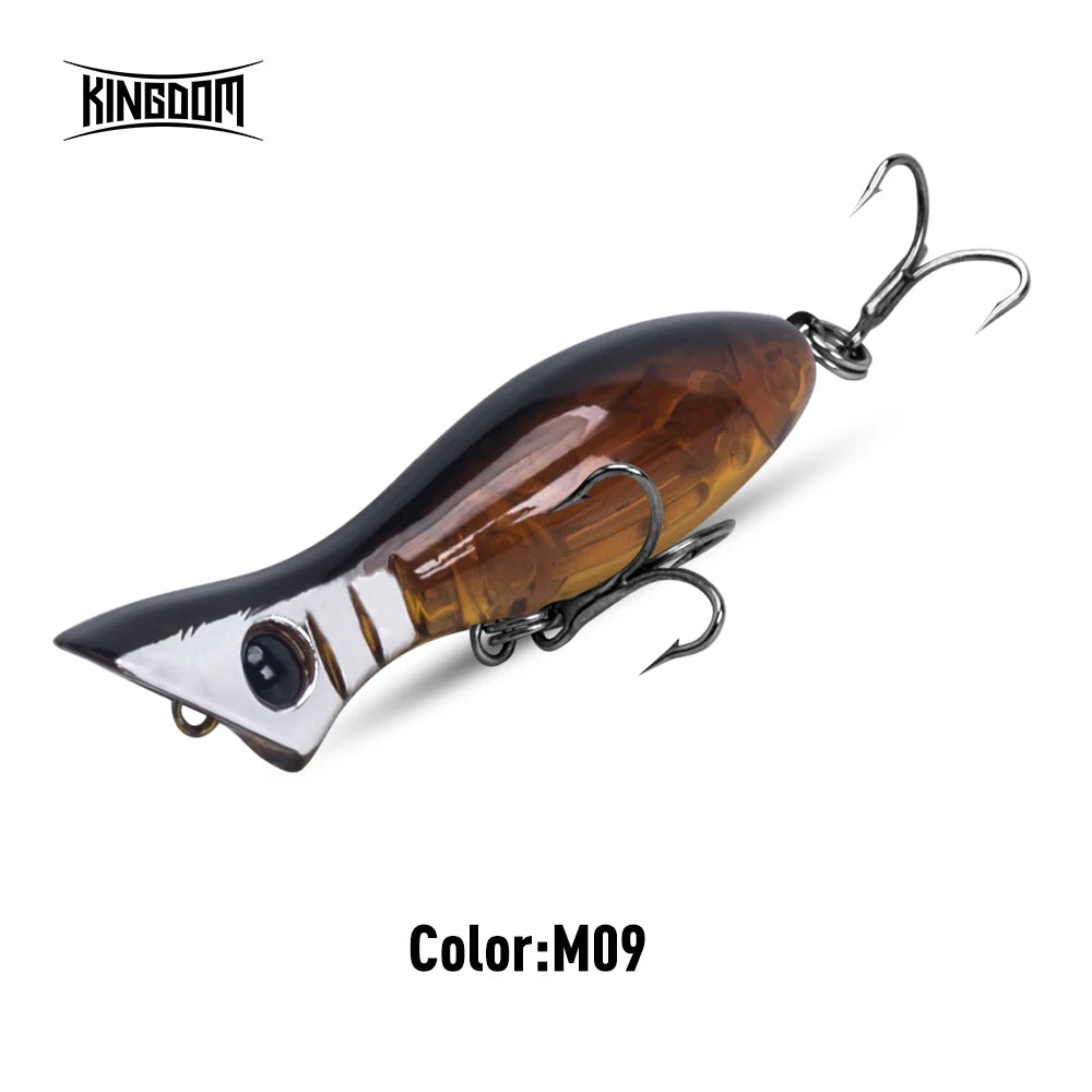 Kingdom Mini Popper Fishing Lure 50mm 3.5g Floating 5g Sinking Artificial Hard Baits Wobblers Bass Pike Catfish Swimbait Minnow