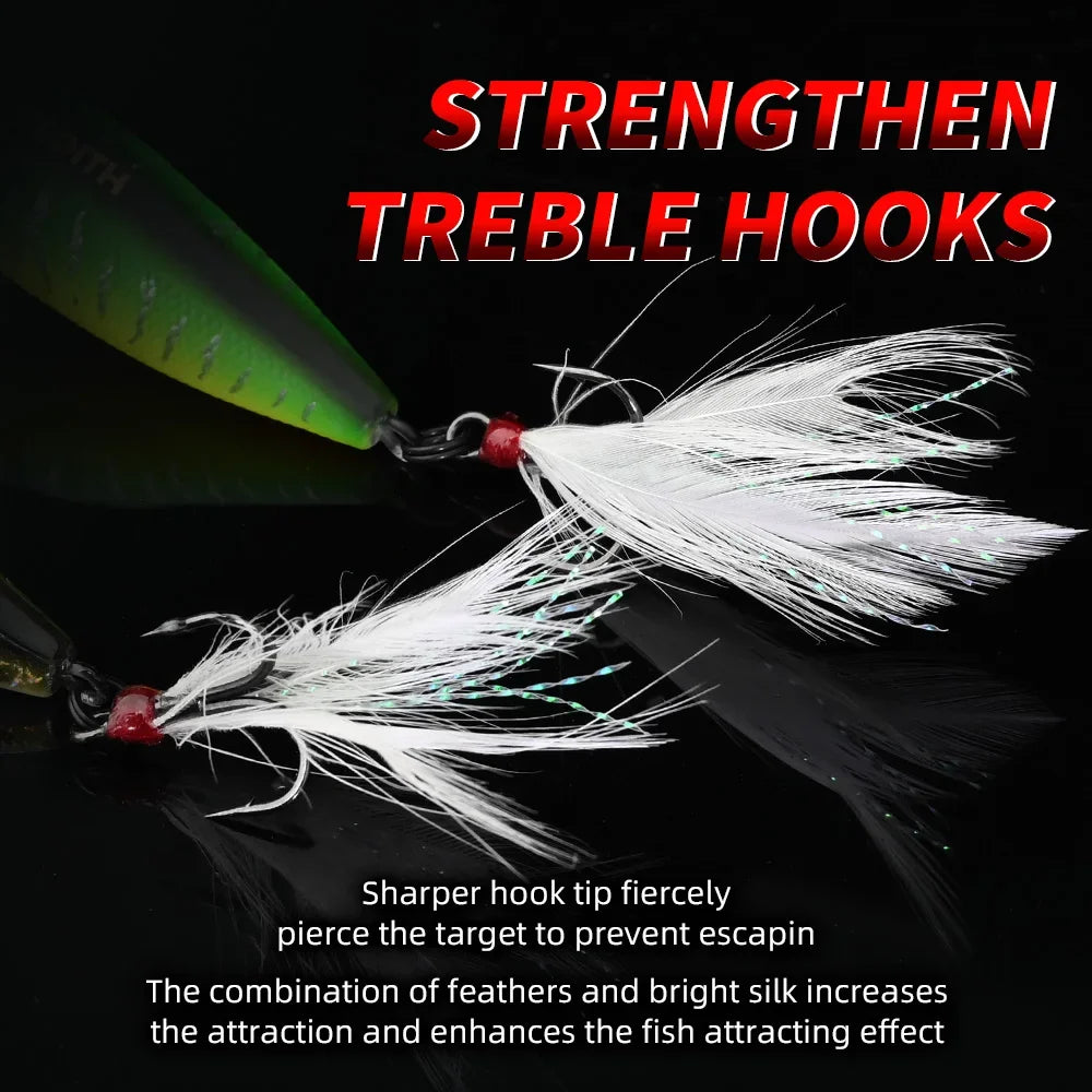 MEREDITH Topwater Popper 8.48g 64mm Floating Rock Pop Artificial Hard Baits for Bass Perch Pike Fishing Lure