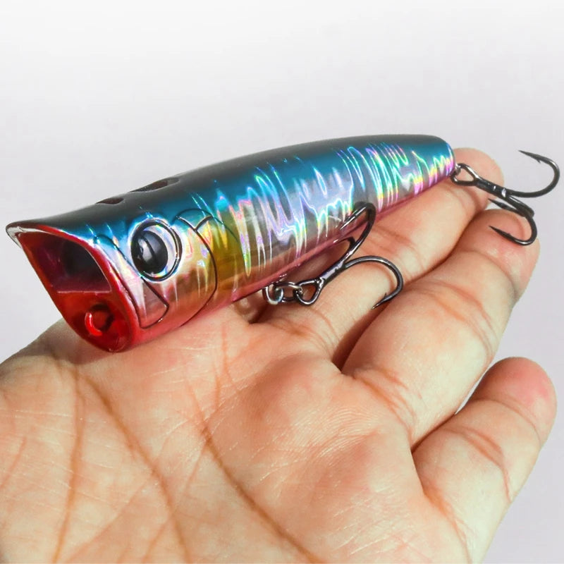 1pc Popper Mare Spinning Fishing Lures15/20g Topwater Popper Artificial Hard Baits Saltwater Topwater Bait for Bass Pike Lures