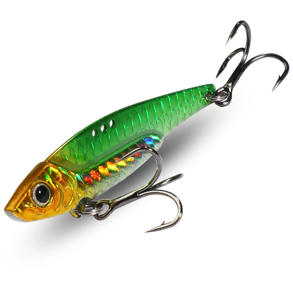 Metal Jig Bait 7g 10g 16g 20g VIB Spinner Spoon Sinking Blade Spinning Treble Hook Steel Popper Pesca Pike Carp Sea Fishing Lure