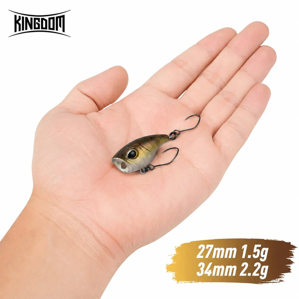 Kingdom Mini Popper Fishing Lure 1.5g 27mm 2.2g 34mm Floating Artificial Baits Topwater Crankbaits For Trout Bass Pike Fishing
