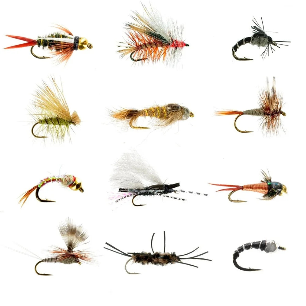 Fly Fishing Lure Set 88pcs for Freshwater Trout - Plastic Flies with Imitation Design and Stream Compatibility