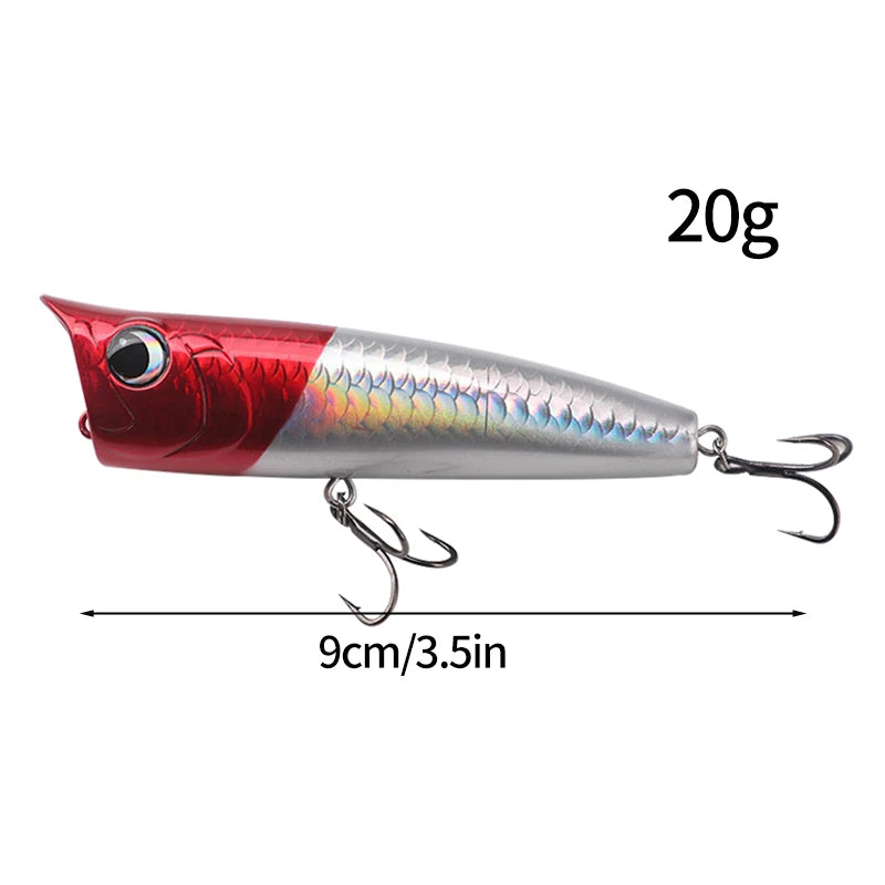 1pc Popper Mare Spinning Fishing Lures15/20g Topwater Popper Artificial Hard Baits Saltwater Topwater Bait for Bass Pike Lures