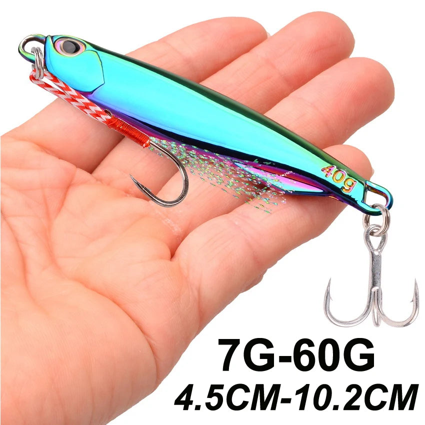 1PCS Fishing Lure Bait Japanese 7/10/15/20/30/40g/60g Metal Jig Fishing Accessories Zinc Alloy Mackerel Bass Pesca Baits
