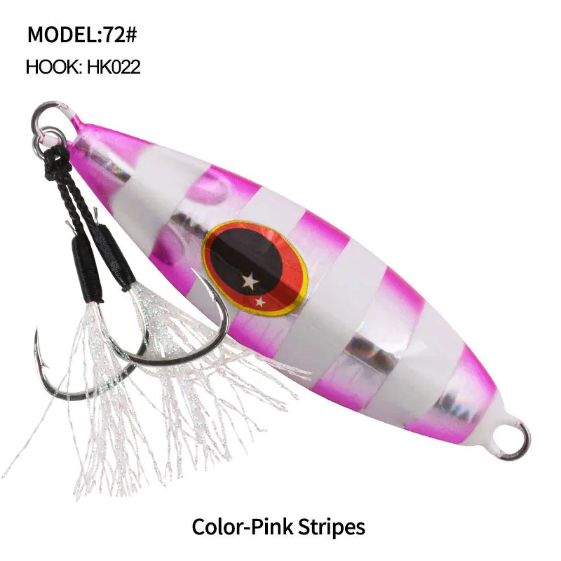 OBSESSION J72 Slow Bee Micro Slow Jig 30g 40g 60g 80g 120g Pitch Jigging Spoon Lures Shore Saltwater Casting Fishing Jig Bait