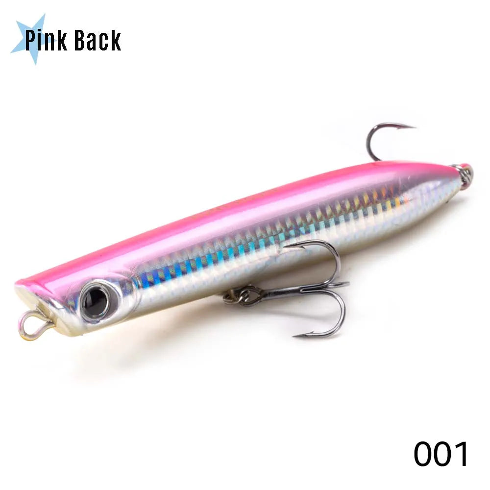 Hunthouse Surface Popper Floating Fishing Lure 130mm 30g Topwater Hard Bait Walk The Dog Saltwater For Tuna Fish Tackle