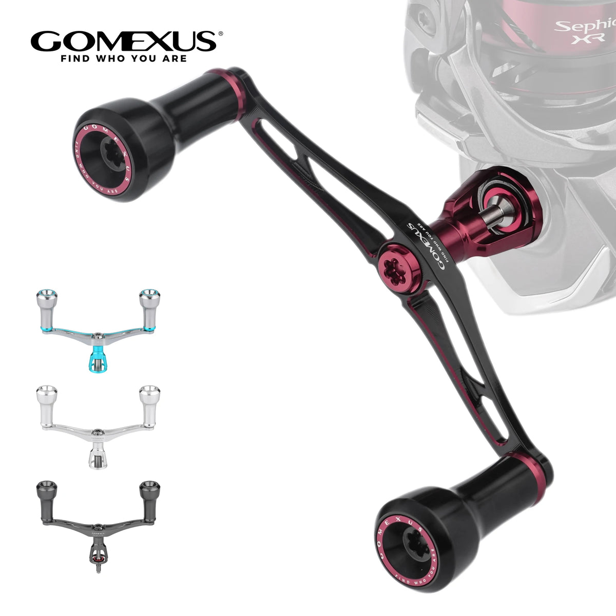 Gomexus 98mm Double Reel Handle with Aluminum Knob 20mm Shimano Sephia Vanford Daiwa Emeraldas Exsit Egging Fishing Air-Sense98