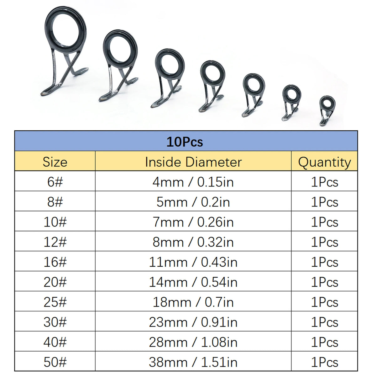9KM Fishing Rod Guide 8~120Pcs Spinning Rod Repair Kit Stainless Steel Casting Rod Building Ceramics Ring Rod Replacement Set