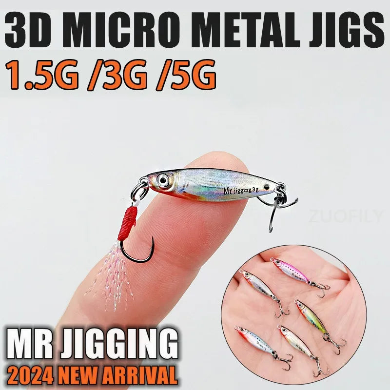 Micro Sized Iron Plate Bait 1.5/3/5g 3D Mini VIB Lure Metal Cast Jig Spoon Pesca Fish Micro Sequin Fishing Lures Artificial Bait