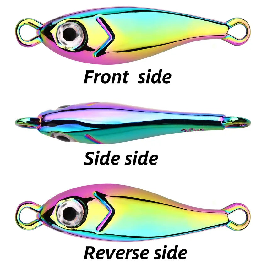 10pcs Zinc Alloy Fishing Lures 3D Eyes Metal Jig Lures Spinning Baits Sinking Minnow Baits Fishing Tackle 30g 40g 60g 80g