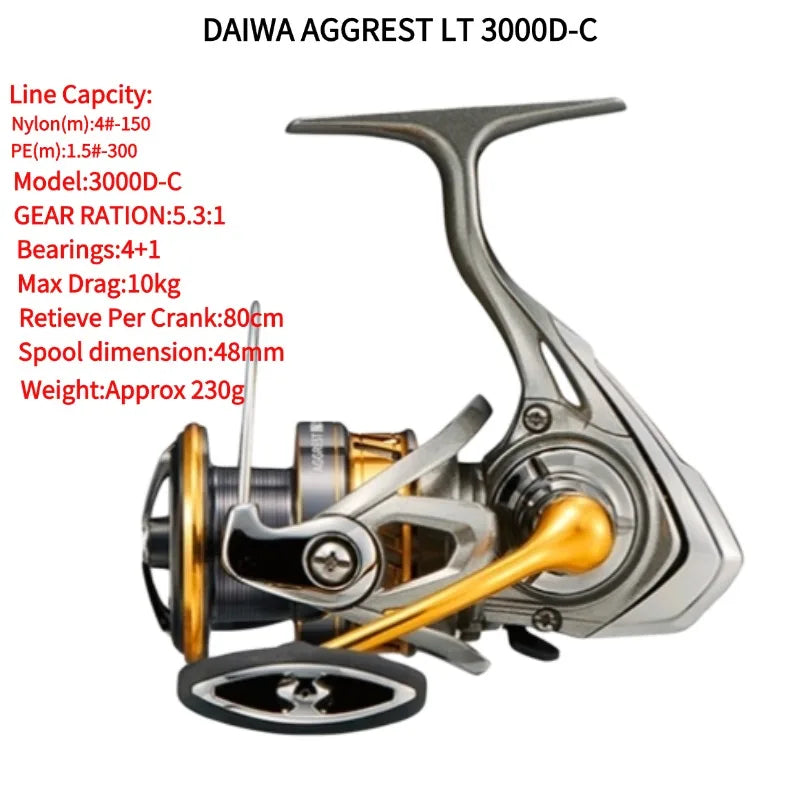 2019 Daiwa AGGREST LT Spining Fishing Reel1000D-XH 2000S 2000D-XH 2500D-XH 2500 3000D-C 3000-CXH 4000D-C4000-CXH5000D-C5000D-CXH