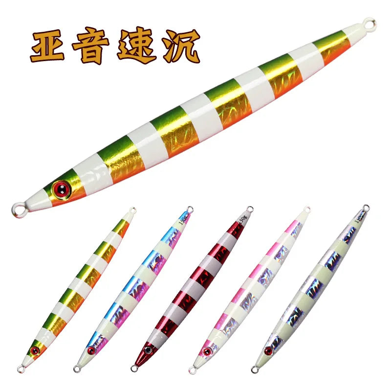 Japan 100g 150g 200g 250g luminous knife jig jigging lure slow jig sea bass mackerel tuna copper lure NO assist fishing hook
