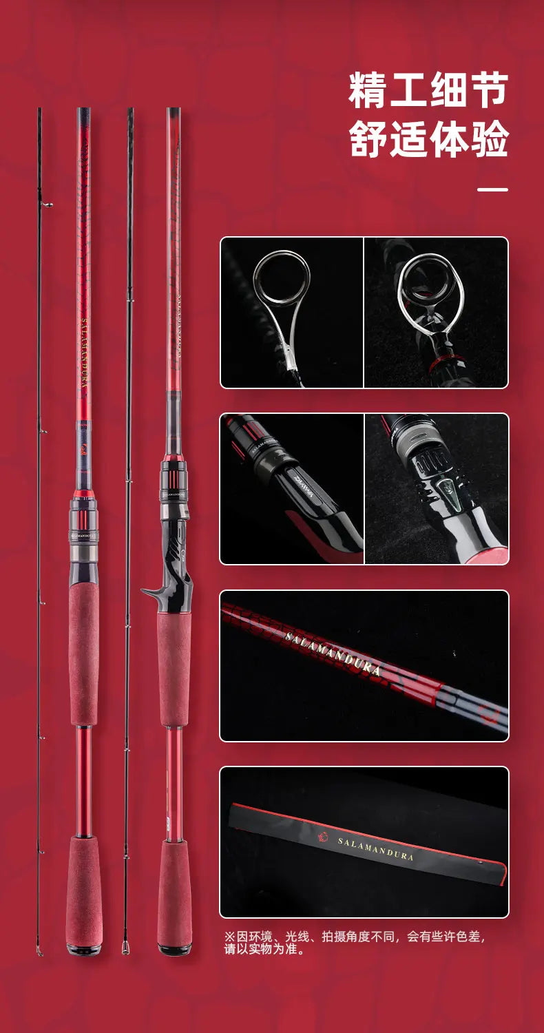 2022 NEW DAIWA SALAMANDURA MX Spinning/Baitcasting Lure Fishing Rod High Carbon 2S Fast Action FUJI Guide Ring