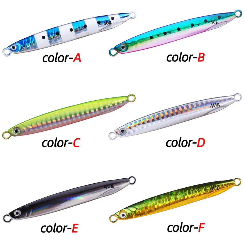 1/2/12pcs Jig Shore Jigging Spoon Casting Drag 7G 10G 14G 17G 21G 30G 40G SeaBass Lure Artificial Bait Fishing Gear