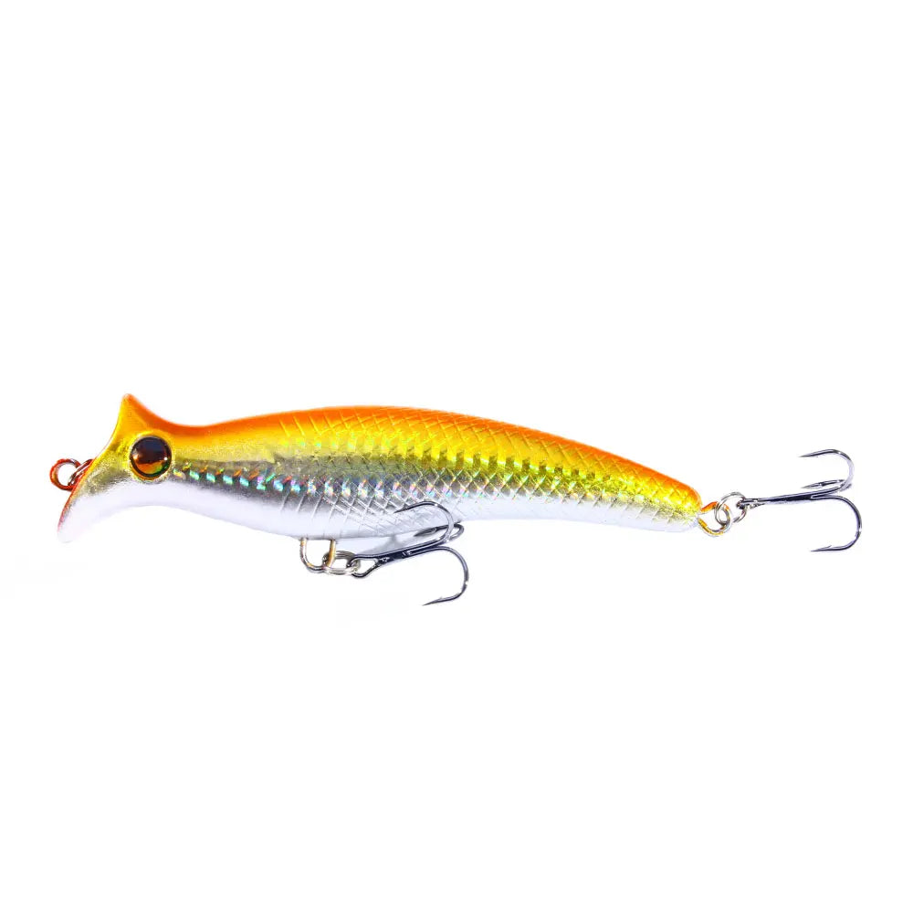 1pc Fishing Lures Topwater Popper Bait 12.5cm 20g Hard Bait Artificial Wobblers Plastic Fishing Tackle with 6# Hooks