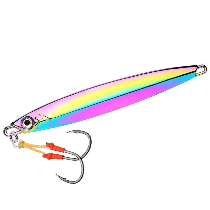 1pc Metal Jig Fihsing Lure Fast Jig 60g 80g 100g Bait Sea Biomimetic Fish Iron Plate Bait Wobbler Fishing Lures Sinking Jigbait