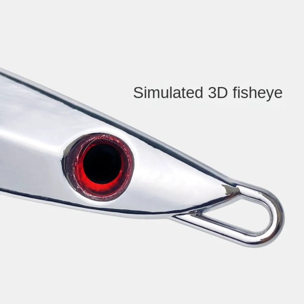 Accessories Zinc Alloy Fishing Lure 20g 30g 40g 60g 80g 100g 120g Silver Metal Jig Lure Spinning Baits Fishing