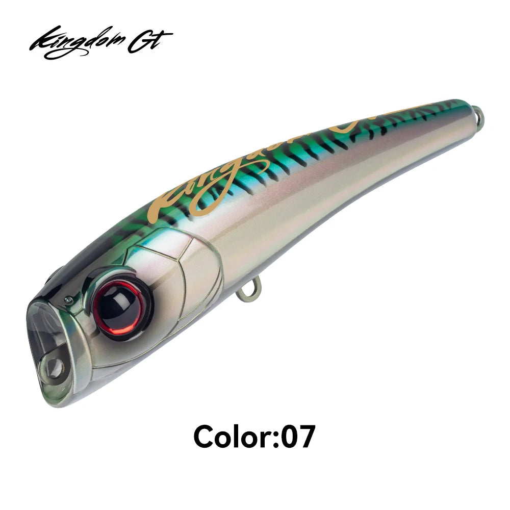 Kingdom Topwater Popper Fishing Lure 27g 43.5g 55g 78g Saltwater Artificial Bait Hard Wobblers For Sea Tuna GT Fishing Lure