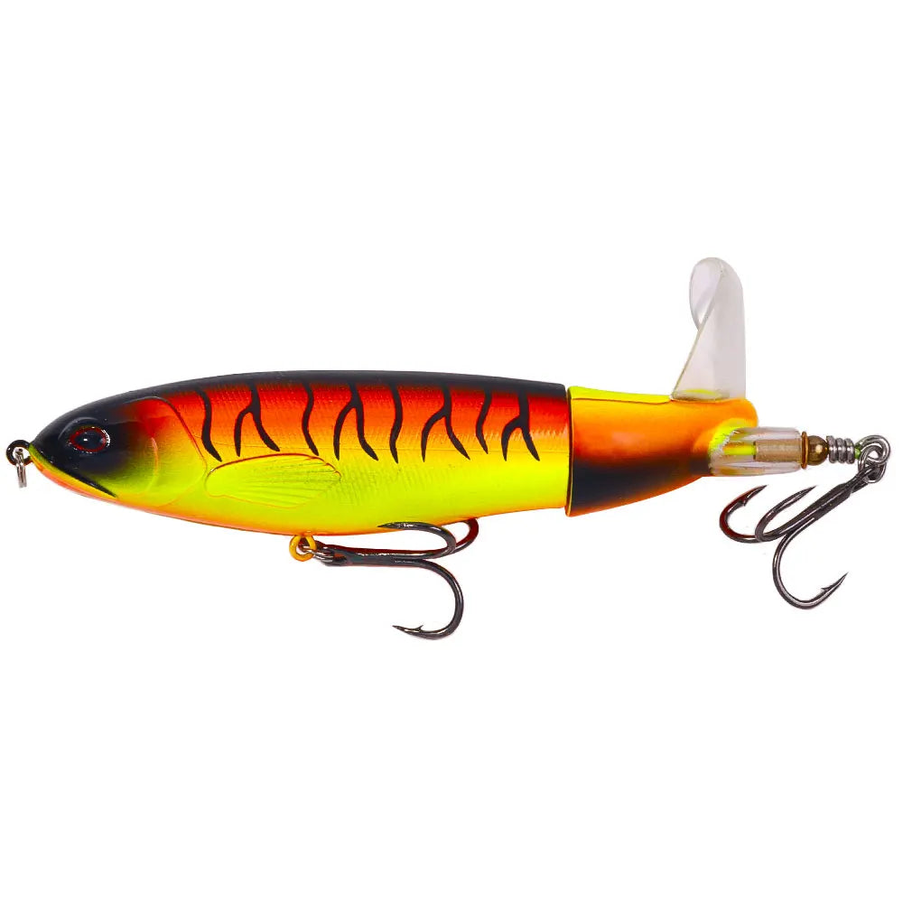 1pcs topwater Popper Propeller Topwater Fishing Lures Artificial Bait Hard Crankbait Wobbler Rotating Tail Fishing Tackl