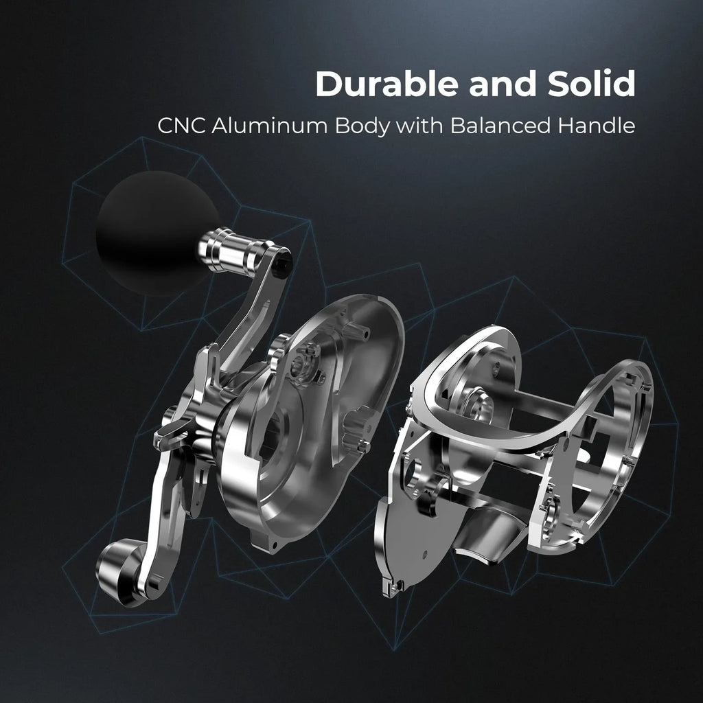 Piscifun Alijoz Alinox 300 Baitcasting Reel 15KG Max Drag 9Bearings Aluminum Frame Freshwater Saltwater Fishing Reel Low Profile