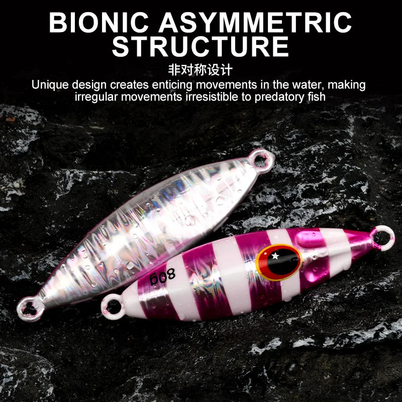 OBSESSION J72 Slow Bee Micro Slow Jig 30g 40g 60g 80g 120g Pitch Jigging Spoon Lures Shore Saltwater Casting Fishing Jig Bait