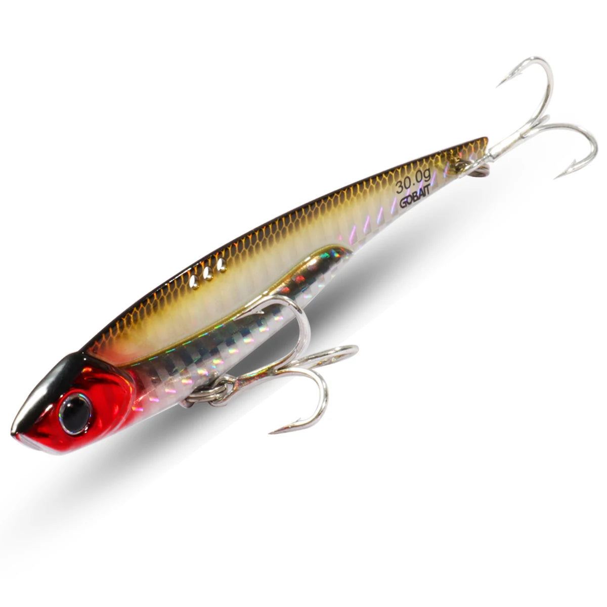 GOBAIT VIB Fishing Lure 20g 25g 30g Metal Jig Sinking Blade Treble Hook Spinner Spoon Cast RATION Carbon Steel Tackle Hard Bait