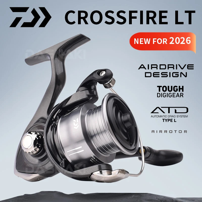 2026 DAIWA Fishing Reel CROSSFIRE CS LT (Light&Tough) 1000-6000D-H Light Strong LC-ABS Metal Spool 4KG-12KG Ultraleve 185g-320g