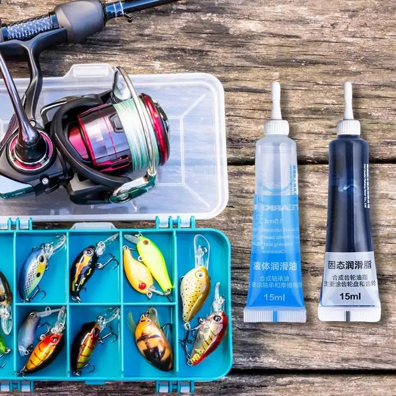Fishing Reel Lubricant Fishing Reel Lubricating Oil Fishing Reel Protective Grease Maintenance Tools Kit Lubricant Oil Set
