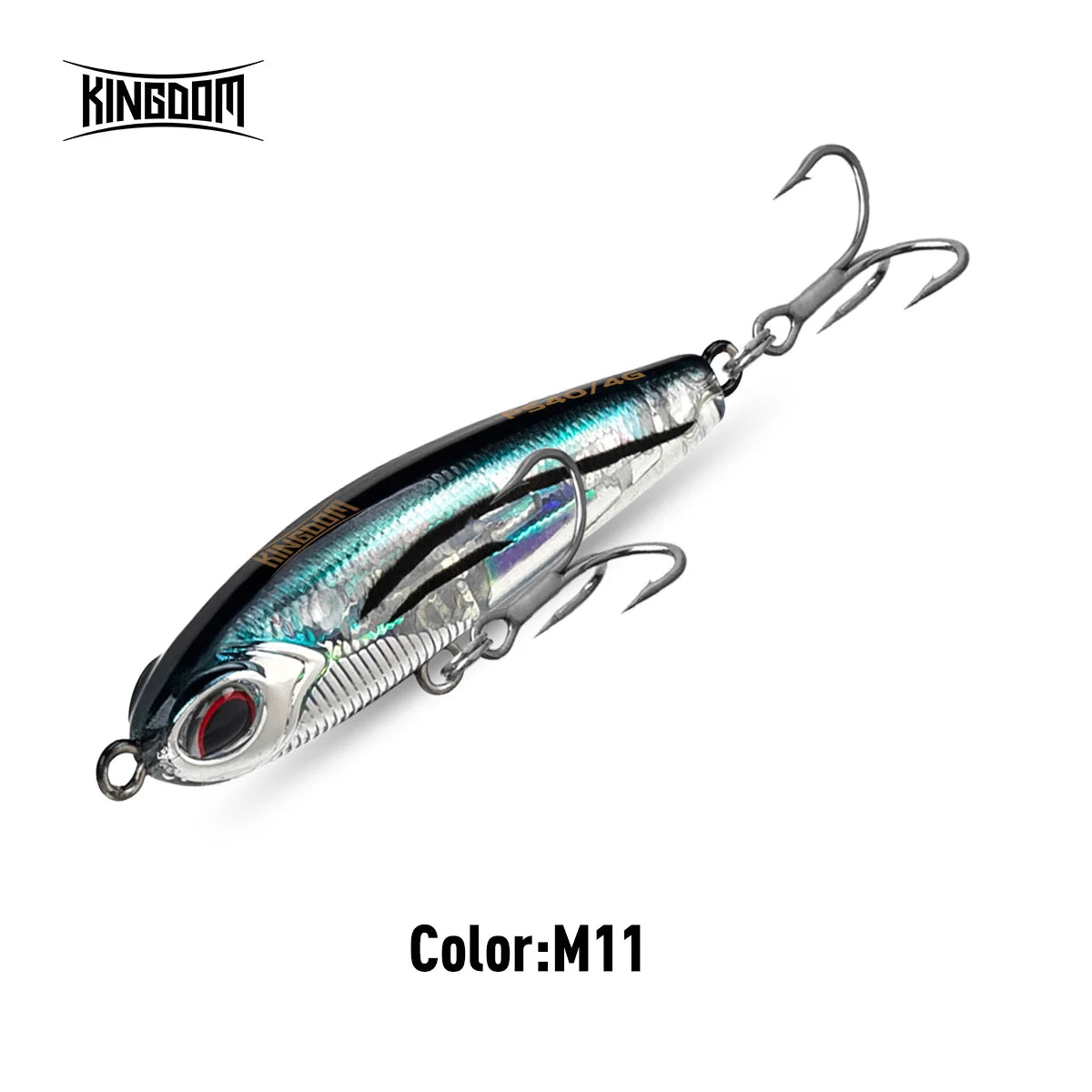KINGDOM Micro Sinking Pencil Lure 40mm 4g Mini Fishing Bait Vibration Swing for Bass Trout Perch Fishing
