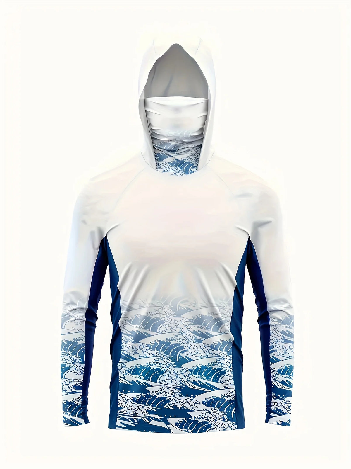 2026 Summer Best-selling Men's Fishing Outfit for Outdoor Sports Sun Protection Relaxation Comfort Softness 3D Wave Pattern Prin