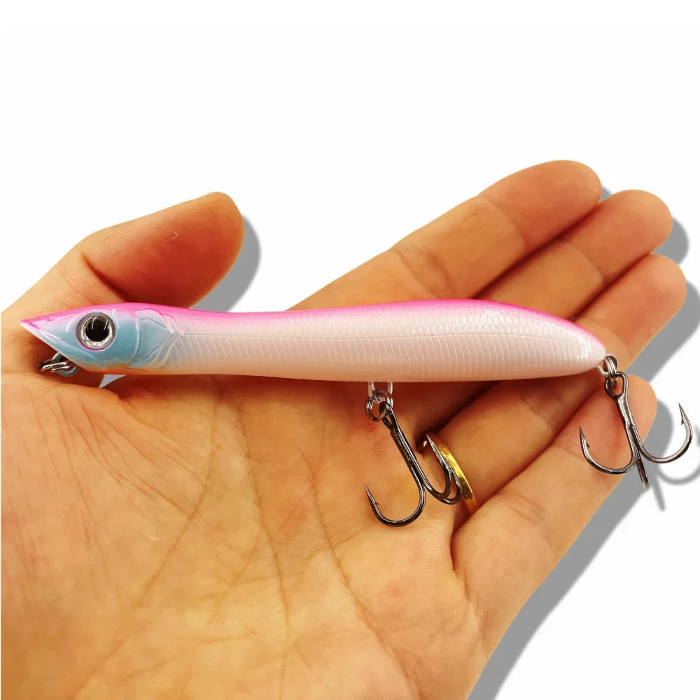 Patchinco Fishing Lure 140mm 26g Topwater Pencil Popper Wobbler For Fishing Seabass Top Water Baits Saltwater Surface Lures