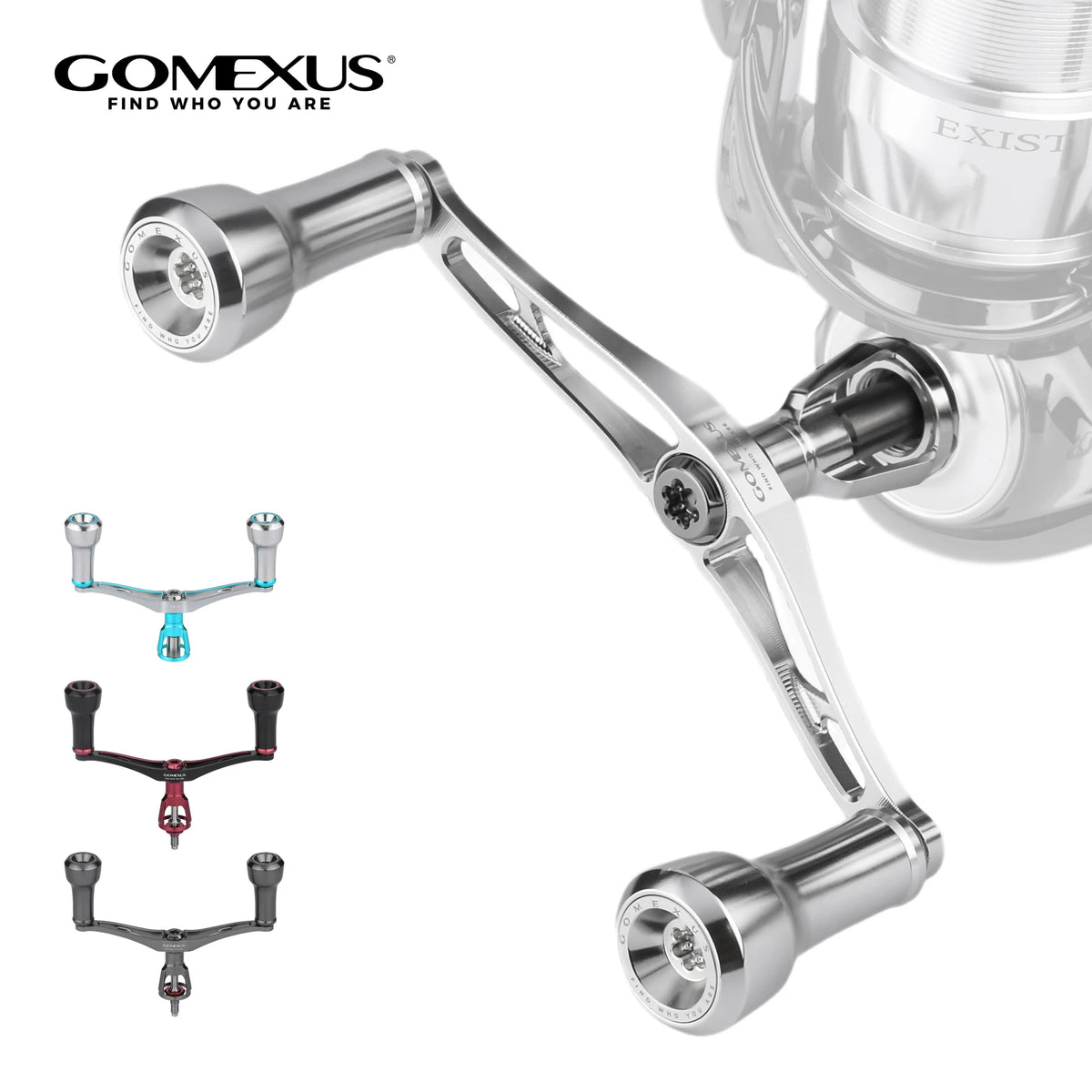 Gomexus 98mm Double Reel Handle with Aluminum Knob 20mm Shimano Sephia Vanford Daiwa Emeraldas Exsit Egging Fishing Air-Sense98